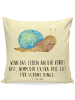 Mr. & Mrs. Panda Kissen Schnecke Sir mit Spruch in Gelb Pastell