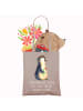 Mr. & Mrs. Panda Schultasche Pinguin Blumen mit Spruch in Braun Pastell