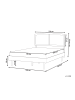 Beliani Doppelbett VARZY in Schwarz/Braun - (W) 165 x (H) 149 x (L) 204 cm