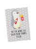 Mr. & Mrs. Panda Wanddeko Pinguin Pommes mit Spruch in Grau Pastell