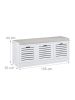 relaxdays Sitzbank in Weiß - (B)105 x (H)44 x (T)35 cm
