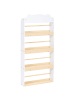 Beliani Bücherregal MIMILI in Weiß/Braun - (W) 60 x (H) 124 x (L) 15 cm