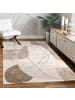 Teppich Kurzflor Abstrakt Wohnzimmer in Beige