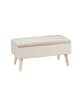 relaxdays Sitzbank in Creme - (B)80 x (H)41 x (T)40 cm