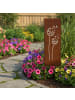 relaxdays Edelrost-Gartendeko "Pusteblume" in Braun - 85 x 28 cm