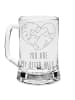 Mr. & Mrs. Panda Gravur Bierkrug Otter Herz mit Spruch in Transparent
