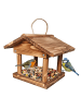 relaxdays Vogelfutterhaus in Geflammt - (B)26 x (H)22 x (T)22 cm