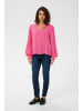 Kaffe Langarm-Bluse KAelly Regular fit in Pink Power