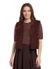 Vera Mont Plüschweste unifarben in Dark Maroon