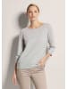 MADELEINE Kaschmirpullover mit U-Boot-Ausschnitt in silbergrau / melange