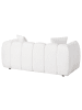 Beliani 3-tlg 2-Sitzer Sofa NESS in Weiß/Schwarz