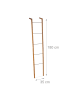 relaxdays Leiterregal in Natur - (B)35 x (H)180 x (T)20cm