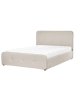 Beliani Doppelbett RENNES in Beige/Schwarz/Schwarz - (W) 170 x (H) 101 x (L) 220 cm