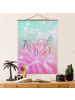 WALLART Stoffbild mit Posterleisten - Rainbow - Tropical Vibes in Pink