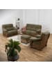 58 aufm Kessel SOFA 2-Sitzer Katlin Bezug Flockstoff Eiche rustikal P43 / grün