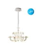näve LED Pendelleuchte "LUDWIG" in weiß - (L)66 cm x (B)66 cm x (H)120 cm - EEK F