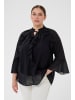 KAFFE curve Bluse langarm KCflori A-shape in Black Deep