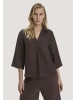 Hessnatur Bluse in kakao braun