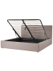 Beliani 2-tlg Doppelbett MOISSAC in Beige/Schwarz