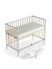 Sämann Beistellbett mit Matratze, Rollen & Umbauseite - weiß/natur - Dreamy 4 in 1 Bett