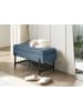 Beliani Bettbank SOLVANG in Blau/Schwarz - (W) 89 x (H) 43 x (L) 39 cm