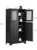 COSTWAY Badezimmerschrank in Schwarz