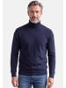 Redmond Rollkragenshirt Basic in Dunkelblau / beige