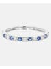 Diamant L'éternel Eternity-Ring aus 375 Weißgold mit Saphir