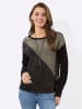 WITT WEIDEN Rundhals-Pullover in schwarz-metallicfarben