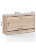 KADIMA DESIGN Schuhkipper aus Holz in Beige mit Ablage und 1 Fach in Beige