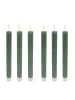 relaxdays 6 x LED Stabkerzen in Khaki