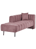 Beliani Chaiselongue LANNILS in Rosa/Schwarz - (W) 173 x (H) 73 x (L) 79 cm rechtsseitig