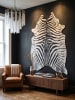 KADIMA DESIGN Teppich Flachgewebe Waschbar Tigerfell Imitat GASTEIN OEKO-TEX in Schwarz