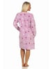 NORMANN Nachthemd softem Coralfleece - 58711 in flieder