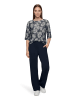 Betty Barclay Strickpullover mit Print in Dark Blue/Beige
