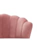 SalesFever Muschelsofa 2-Sitzer elegant Beine Chrom goldfarben und Samtbezug in Rose
