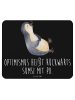Mr. & Mrs. Panda Mouse Pad Pinguin Lachen mit Spruch in Schwarz