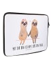 Mr. & Mrs. Panda Notebook Tasche Faultier Pärchen mit Spruch in Weiß