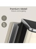 SONGMICS Mülleimer Pary in Beige-Schwarz - (B)31.5 x (H)44.5 x (T)41 cm - 2 x 15 L
