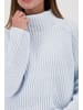 monari Pullover aus Chenille-Garn mit Perlfangmuster in Ice Blue