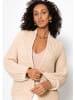 SASSYCLASSY Offener Grobstrick-Cardigan in Beige