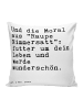 Mr. & Mrs. Panda 40 x 40 Kissen Und die Moral aus... mit Spruch in Weiß