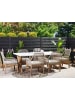 Beliani 7-tlg Gartentisch Set OLBIA in Weiß/Beige/Braun