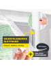 EASYmaxx Moskitonetz Fenster 2er-Set 110x130cm weiß mit Klettverschluss Transparent