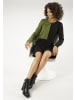 Aniston CASUAL Jerseykleid in schwarz-moosgrün