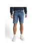 Tom Tailor Short in mid stone bright blue denim