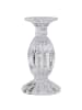 Chic Antique Kerzenhalter mit Perlkante Glas Klar 19x10 cm