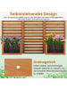 COSTWAY Blumenkasten mit Sichtschutz 157x50x168 cm in Hellbraun