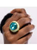 Luxenter Ring Mantis mit 18 Karat Gold-Mantis green