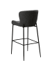 ebuy24 Barhocker Glam Dunkel Grau 49 x 58 cm